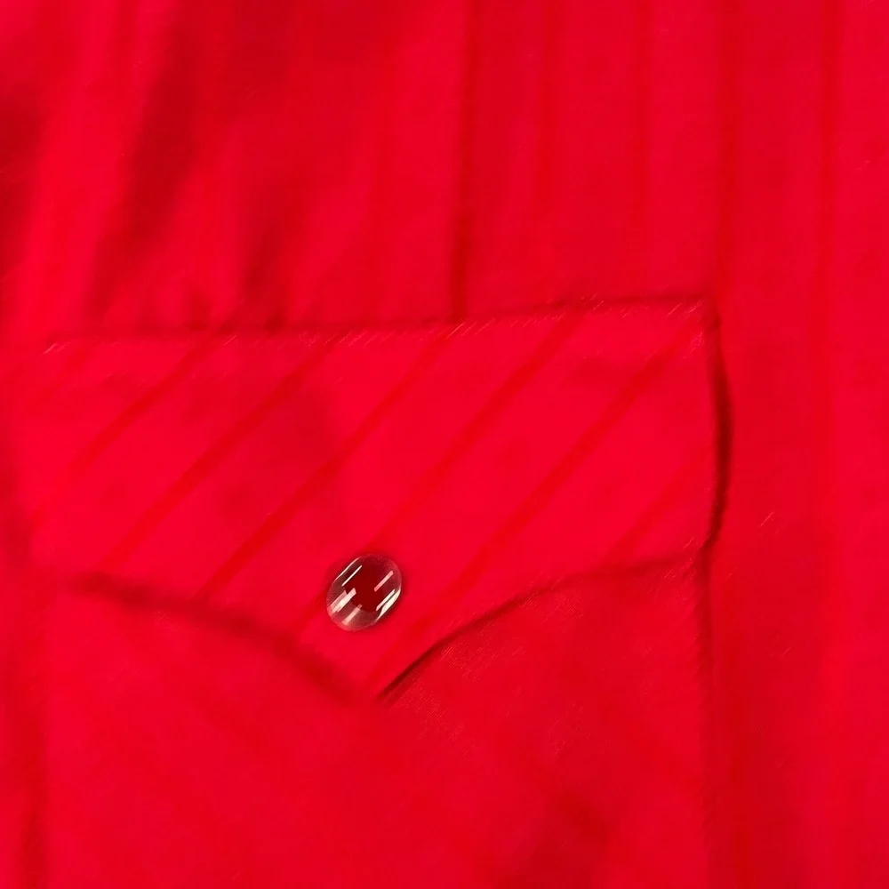 Wrangler Shirt Mens Large Tall Red Long Sleeve Pearl Snap Western Ranch Dress